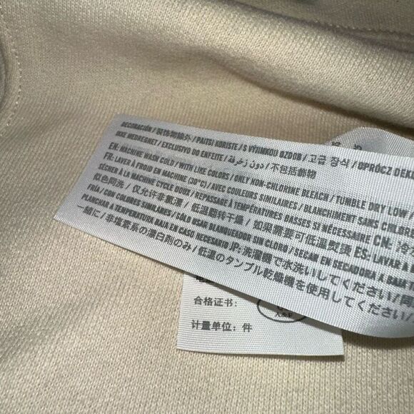 Abercrombie and Fitch Women’s Cream Beige Half Zip Sweatshirt Size Large - Picture 12 of 13